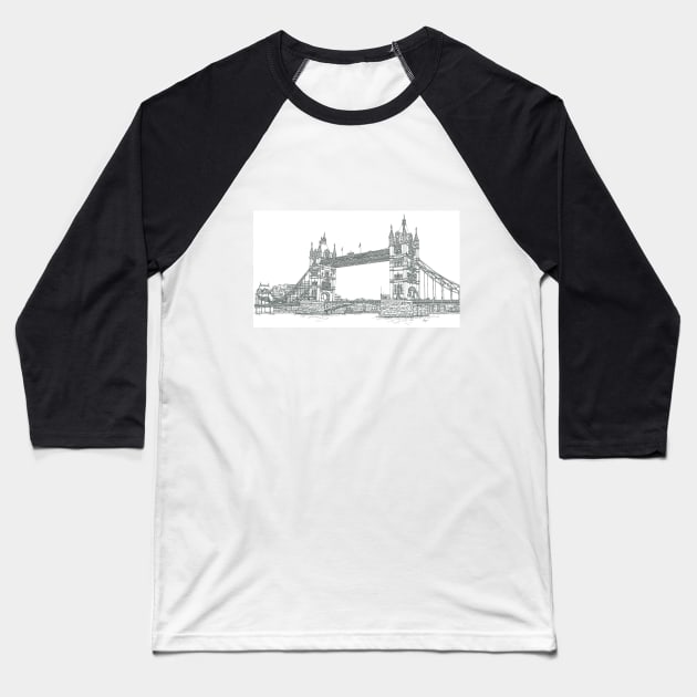 Tower Bridge Baseball T-Shirt by valery in the gallery